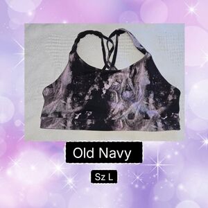 Old Navy Black & Purple Sports Bra